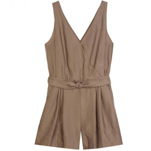 3.1 Phillip Lim Seidenoverall Mit Chiffoneinsatz