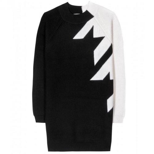 3.1 Phillip Lim Wollkleid BlacknWhite