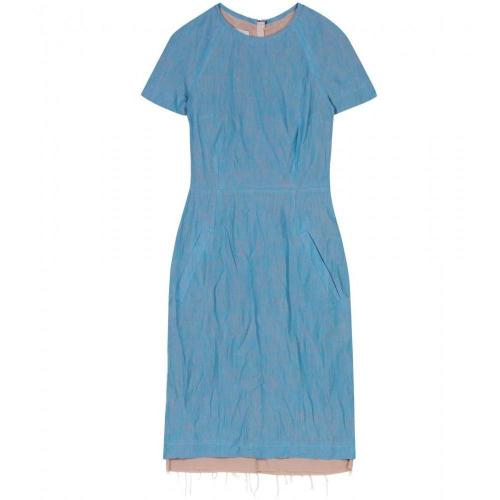 Acne Lucille Meliertes Leinen Kleid