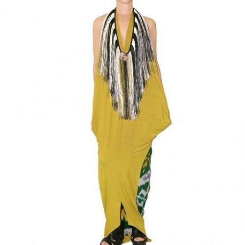 Afroditi Hera Kleid Im Jersey Und Batik Kaftan