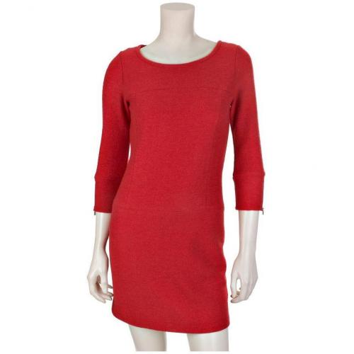 Airfield Bouclé-Kleid Rot