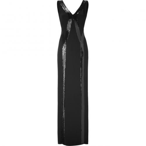 Alberta Ferretti Black Sequined Gown