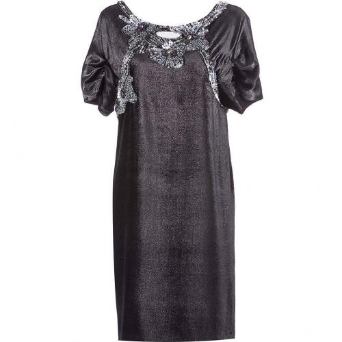 Alberta Ferretti Black/Silver Sequined Dress