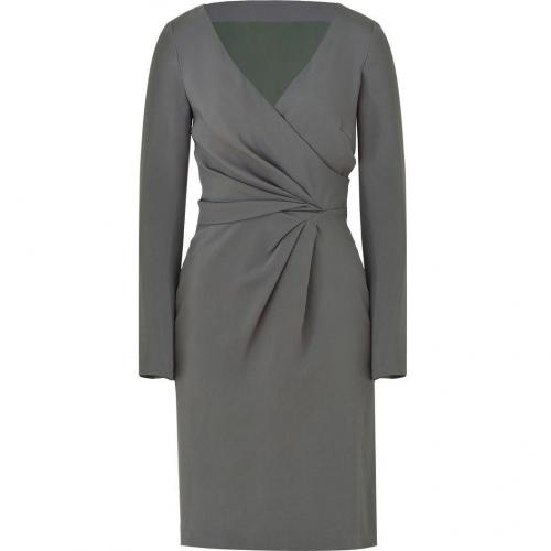 Alberta Ferretti Grey Draped Dress