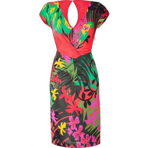 Alberta Ferretti Multicolor Draped Jersey Dress