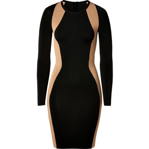 A.L.C. Black/Camel Stretch Cullun Dress