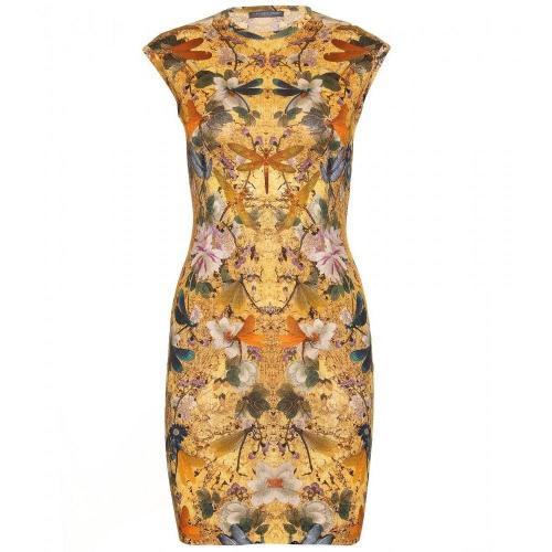 Alexander McQueen Print-Kleid Aus Wolle