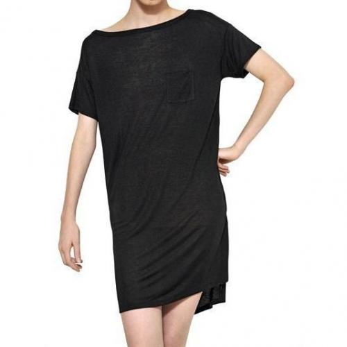 Alexander Wang Kleid Aus Kunstseidenjersey Schwarz