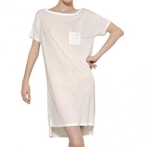 Alexander Wang Kleid Aus Kunstseidenjersey Weiß