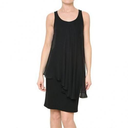 Alice+Olivia Drappiertes Chiffon Crepe Jersey Kleid