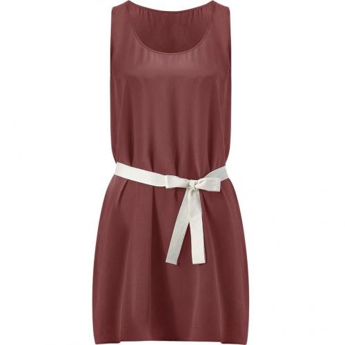 American Vintage Garnet Silk Belted Mini-Dress