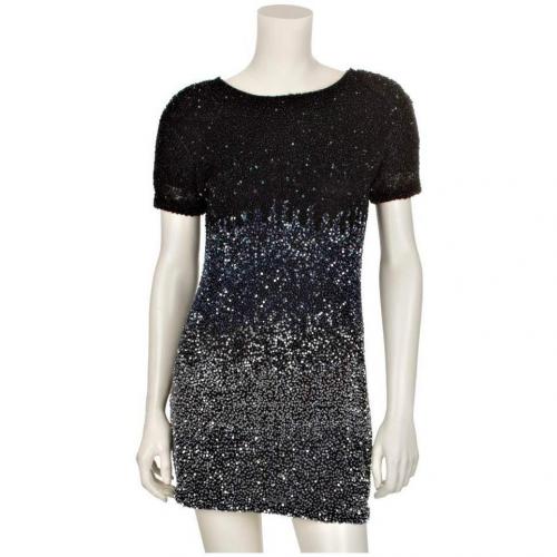 Amor & Psyche Pailletten-Kleid Schwarz