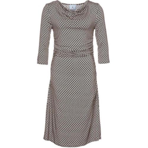 Andrea & Renato Effi Jerseykleid beige/schwarz 