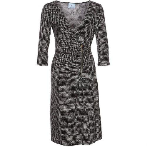 Andrea & Renato Ellen Jerseykleid beige/black