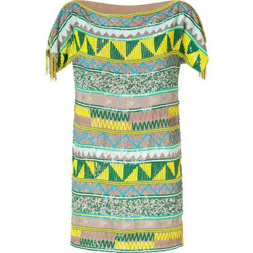 Antik Batik Multicolor Tribal Sequined Mini Dress