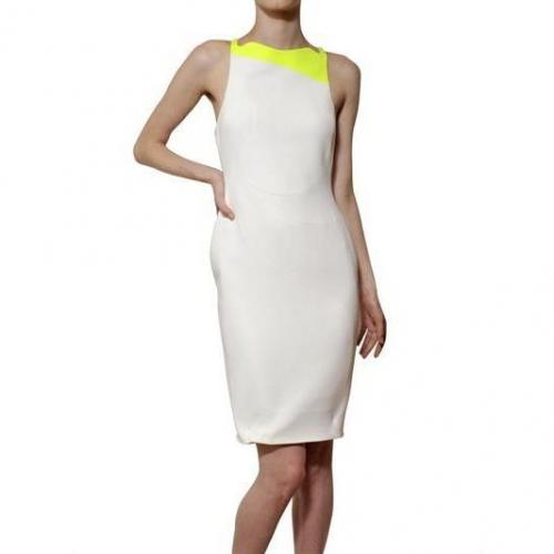 Antonio Berardi Zweifarbiges Kleid Aus Viskosecady Weiß
