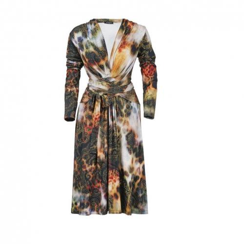 Apart Jerseykleid Gelb/Gruen 