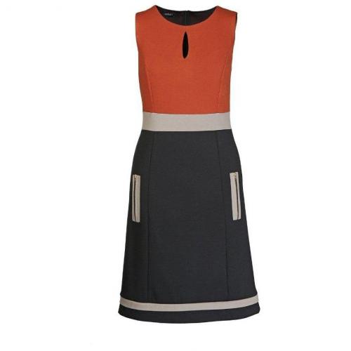 Apart Jerseykleid mehrfarbig Orange Schwarz 