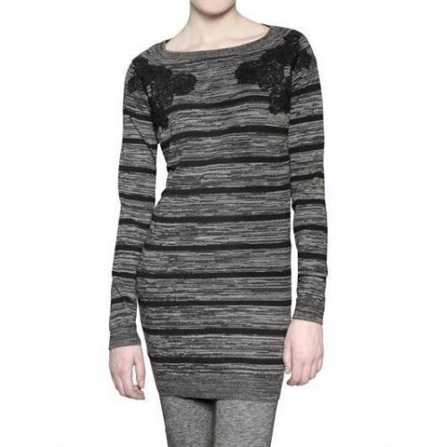 Athè By Vanessa Bruno Gestreiftes Woll Strick Maschen Kleid