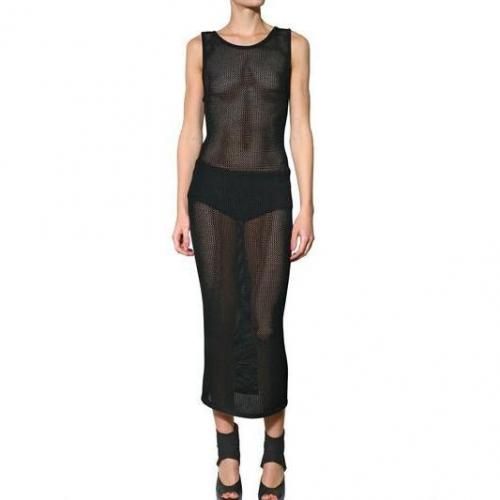 Au Jour Le Jour Langes Kleid Im Stretch Netz