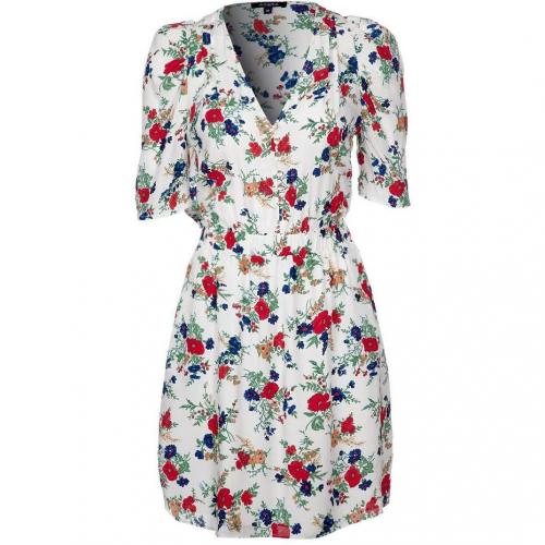 Axara Jerseykleid rouge Ausschnitt mit Blumenmuster 