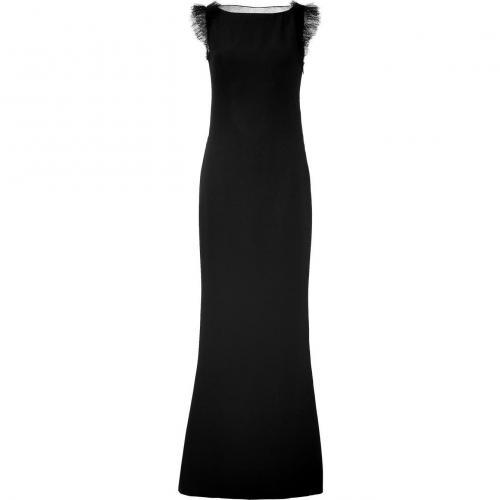 Azzaro Black Gown with Net Trim Back