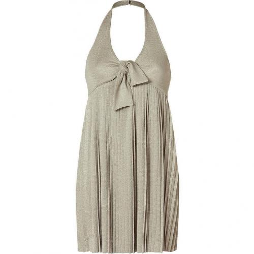 Azzaro Golden Lurex Neckholder Dress