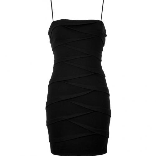 Bailey 44 Black Draped Bustier Dress