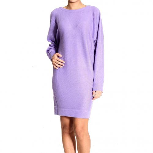 Balenciaga Long sleeve v neck cashmere fabric dress