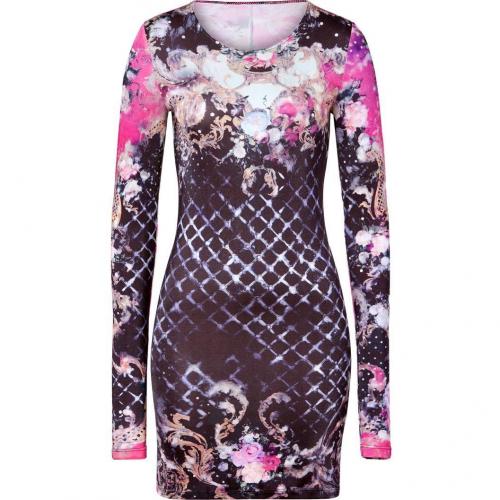 Balmain Black-Multi Floral Jersey Dress