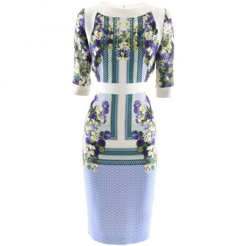 Berardi White Garden Print Dress