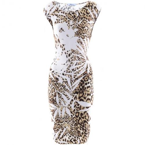 Blumarine White Leo Print Dress