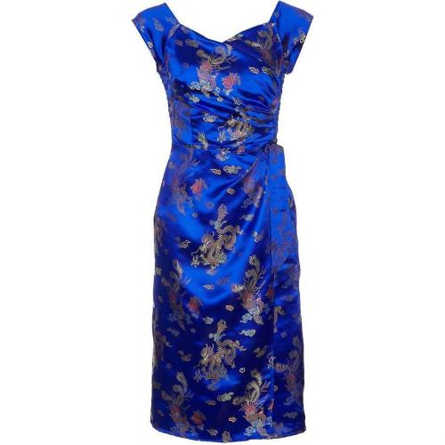 Bombshell by Katya Wildman Cocktailkleid / festliches Kleid blue chinese brocade 