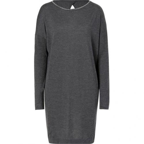 Brunello Cucinelli Platinum Cashmere-Silk Dress