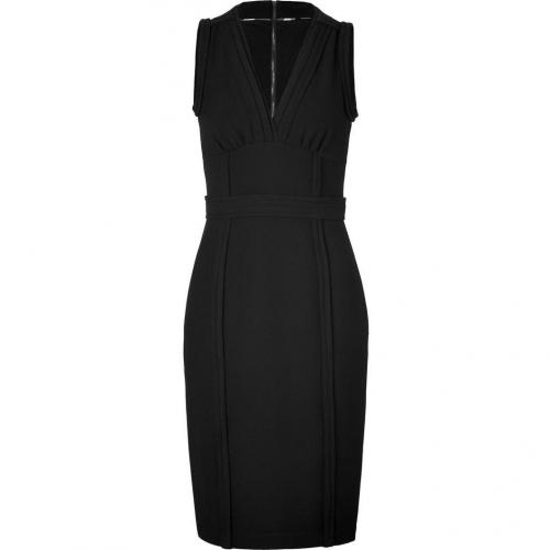 Burberry London Black Sleeveless Stretch Crepe Elvina Kleid