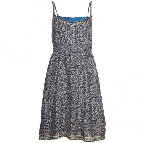 Campus Sommerkleid blau Schulterfrei 