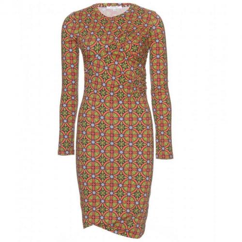 Carven Drapiertes Print-Jerseykleid