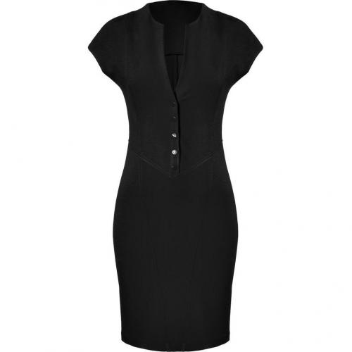 Catherine Malandrino Black Ponte Cap Sleeve Dress