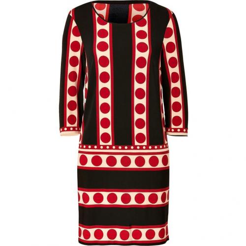 Collette by Collette Dinnigan Ink/Red Printed Jersey Shift Dress