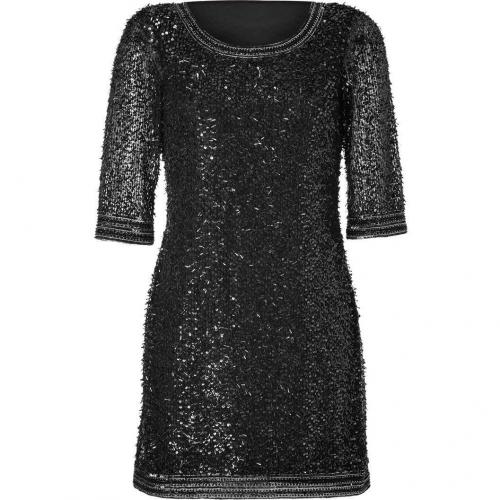 Collette Dinnigan Black Highland Fling Beaded Mini-Dress