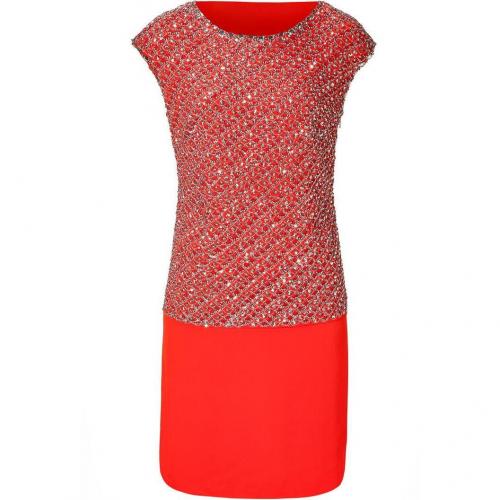 Collette Dinnigan Sunset Sequined Cap Sleeve Silk Dress