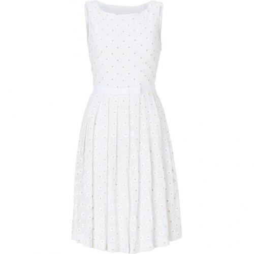 Collette Dinnigan White Embroidered Silk Daisy Dress