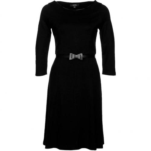 comma, Jerseykleid black Gürtel 