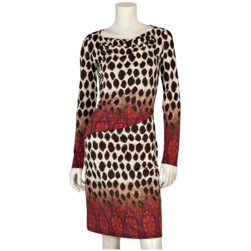 Comma Jerseykleid Braun