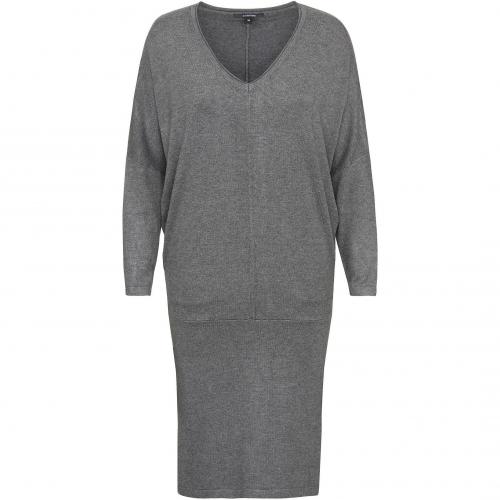 comma Strickkleid grau