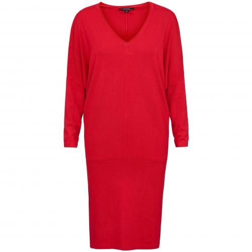 comma Strickkleid rot mit Ärmeln