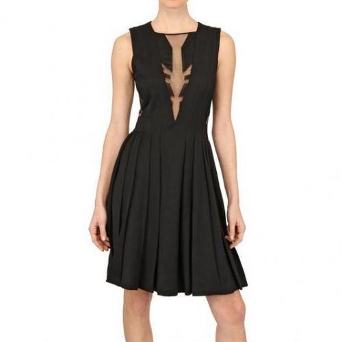 David Koma Devore Woll Crepe Kleid