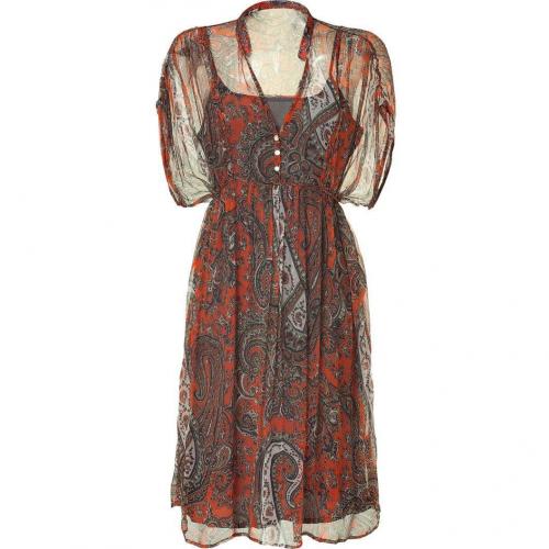 Day Birger et Mikkelsen Aboriginal Orange Paisley Print Dress Ashley