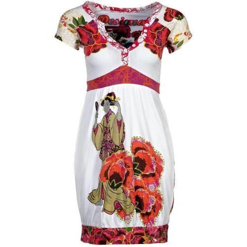 Desigual Erfun Jerseykleid blanco 