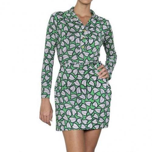 Diane von Furstenberg Bedrucktes Jersey Kleid Aus Seide